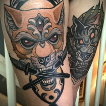 Neotraditional Tattoo, Fox Tattoo, Wolf Tattoo, Nouveau Tattoo, Tattoo Artist Berlin, Tätowierer Berlin