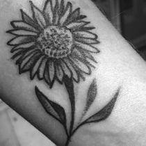 Blackwork Tattoo, Flower Tattoo, small tattoo