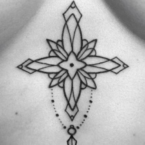 Mandala Tattoo, Line Tattoo, Underboob Tattoo, small Tattoo