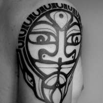 Blackwork Tattoo, Polinesian Tattoo